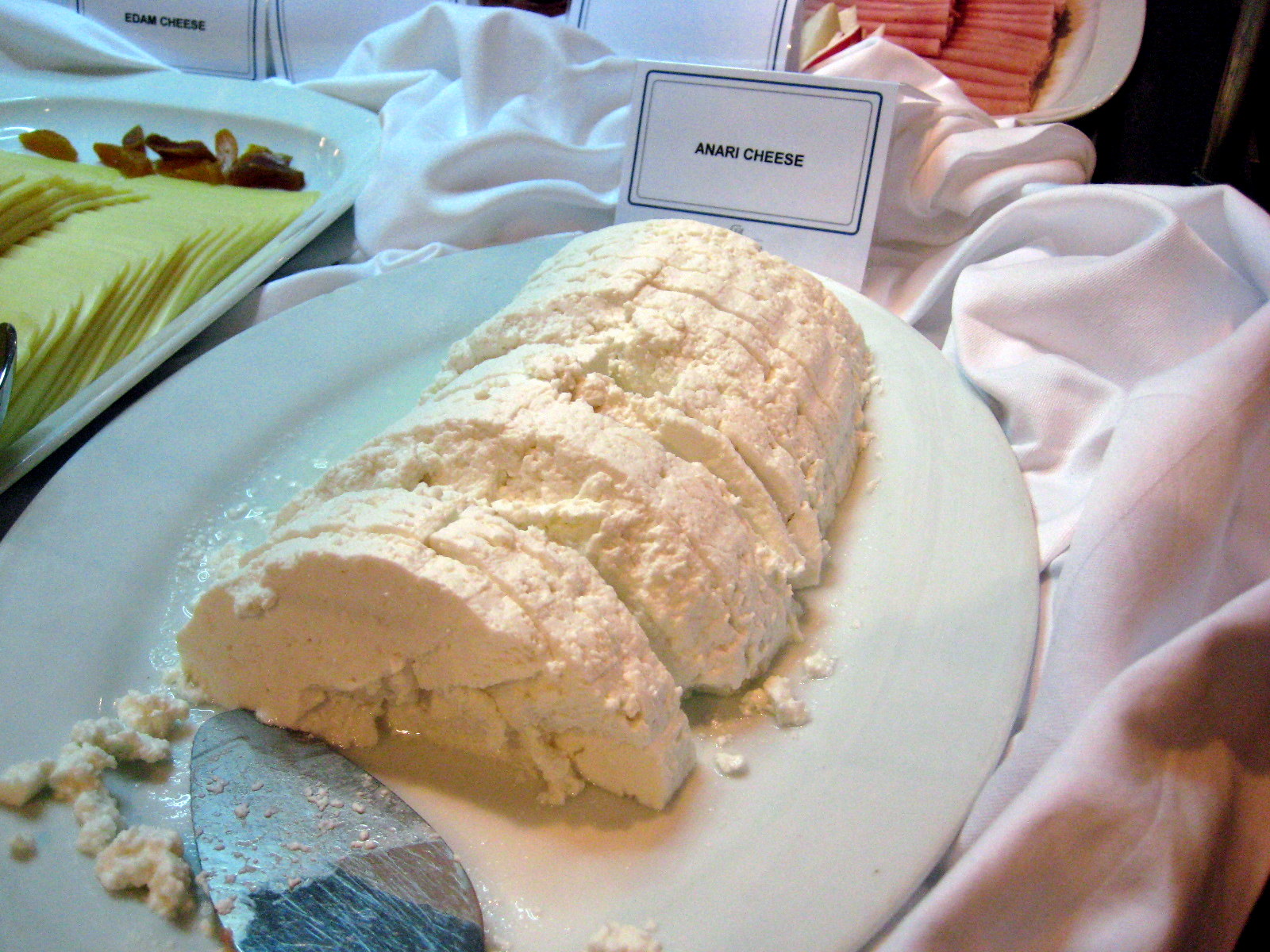 Fresh Cypriot anari, a soft white whey cheese