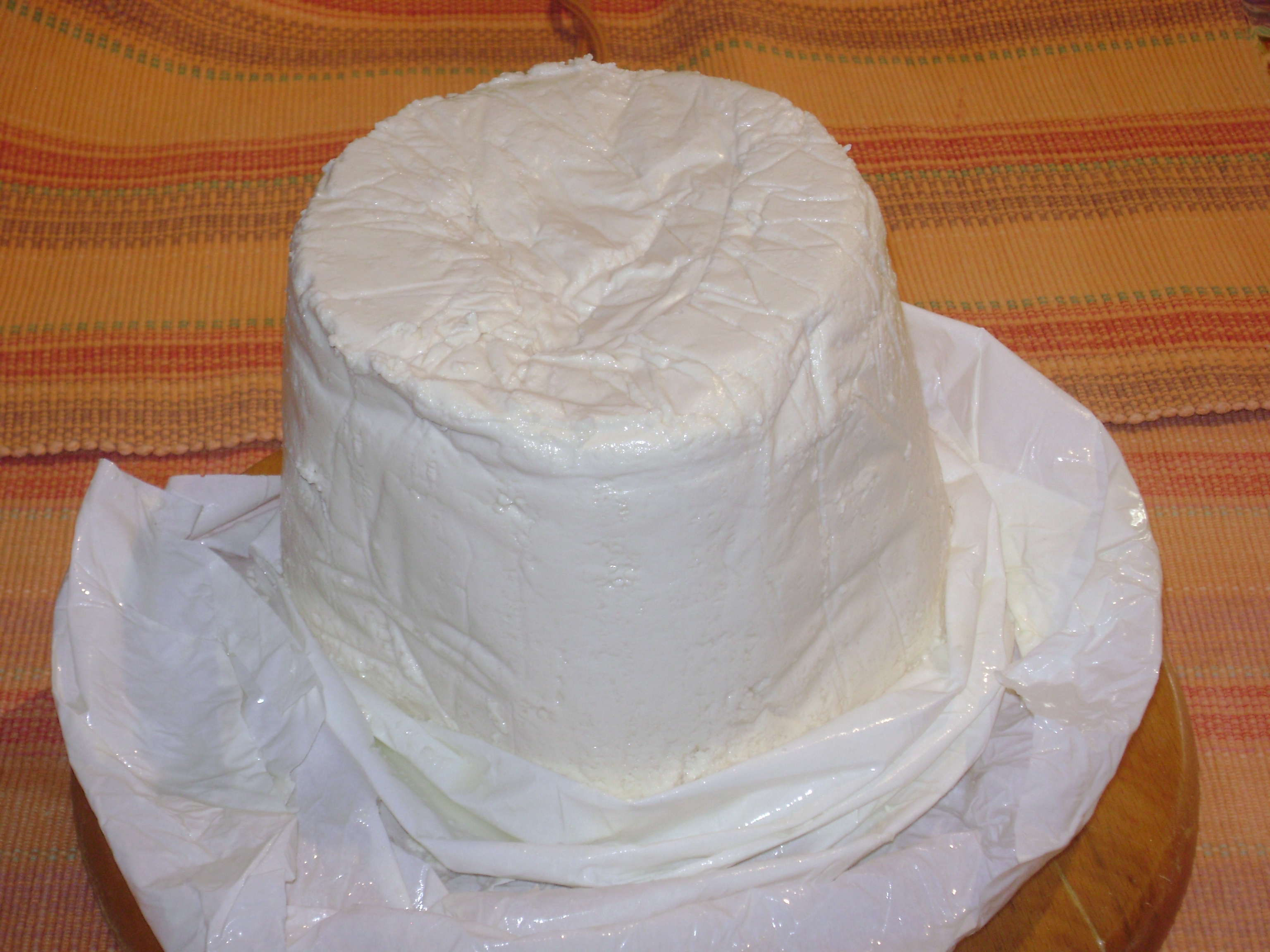 Fresh anthotyro, a soft unsalted Greek whey cheese