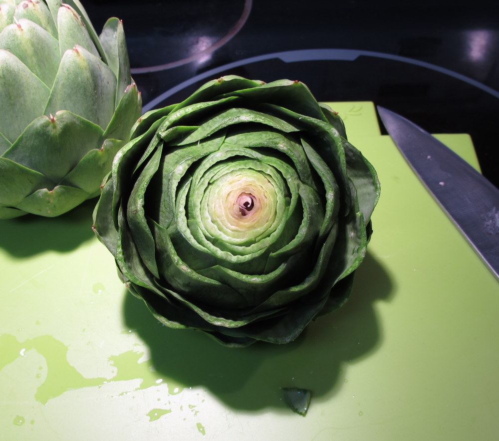 Fresh globe artichokes, a Greek spring vegetable