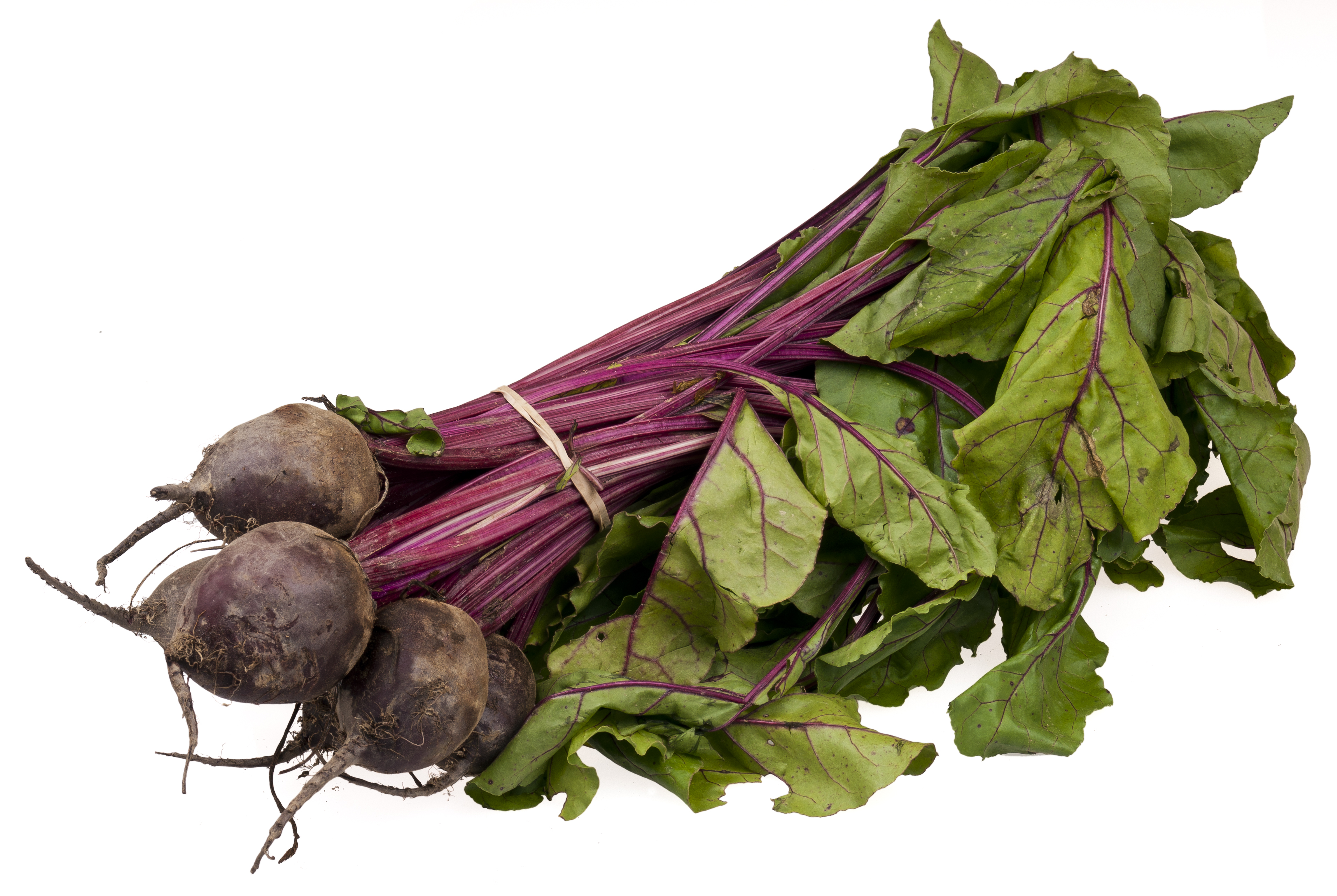 Beetroot with its leaves still attached, as sold in Greek markets