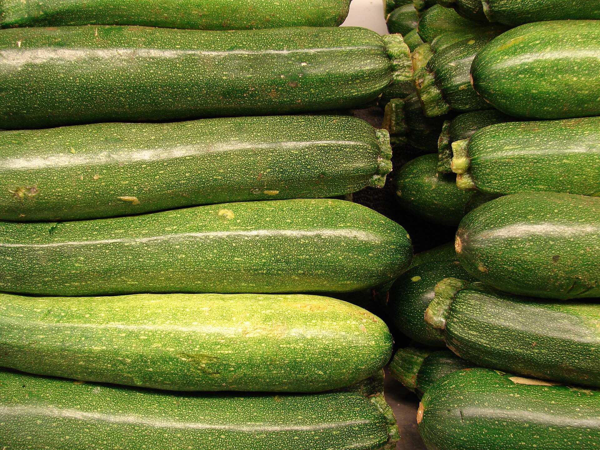 Fresh courgettes used in Greek cooking