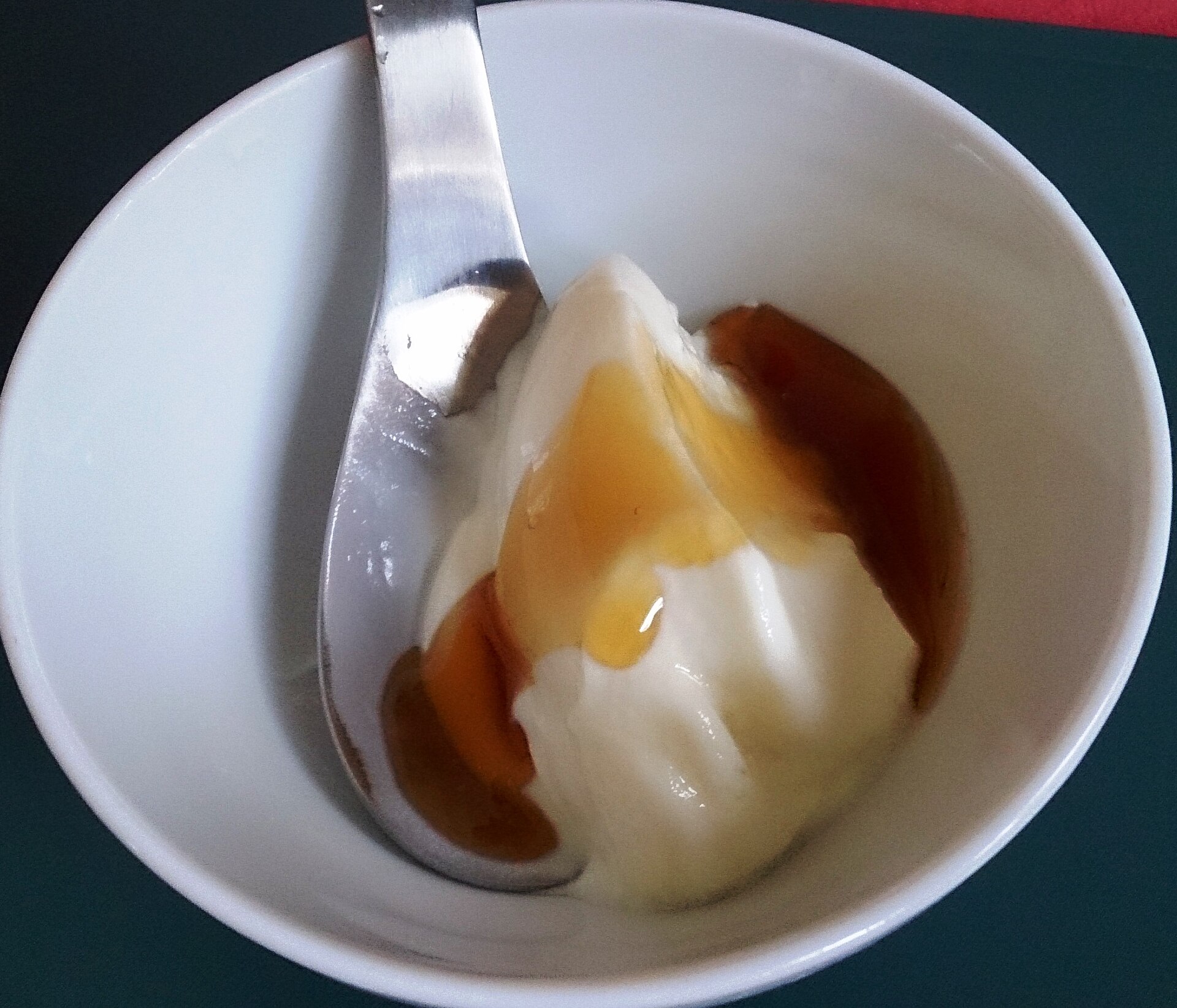 A bowl of thick strained Greek yogurt