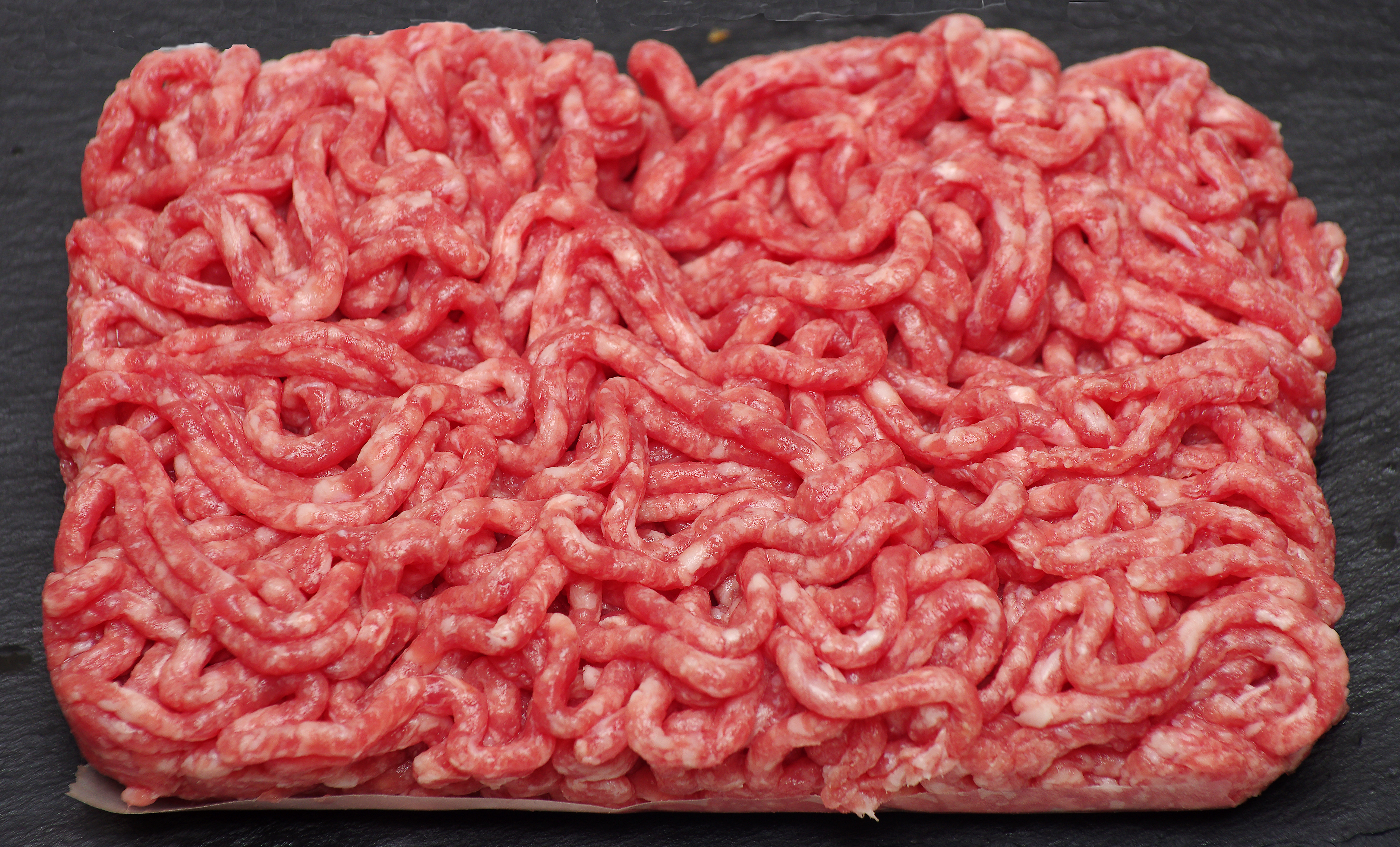 Freshly minced meat, kimas, as sold at a Greek butcher