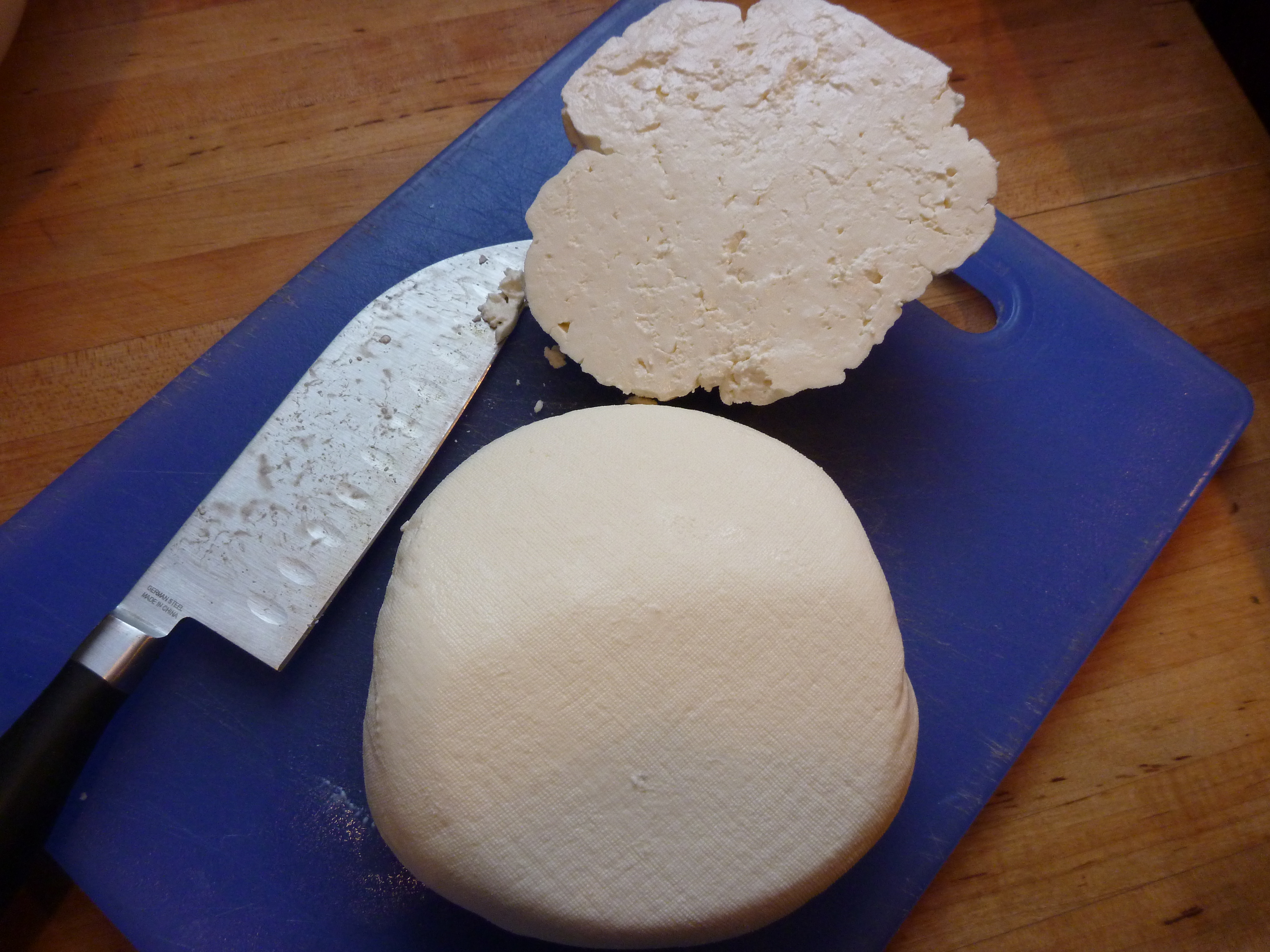 Fresh mizithra, a soft white Greek whey cheese