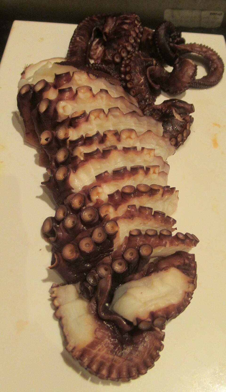 Grilled Greek octopus, tender and lightly charred