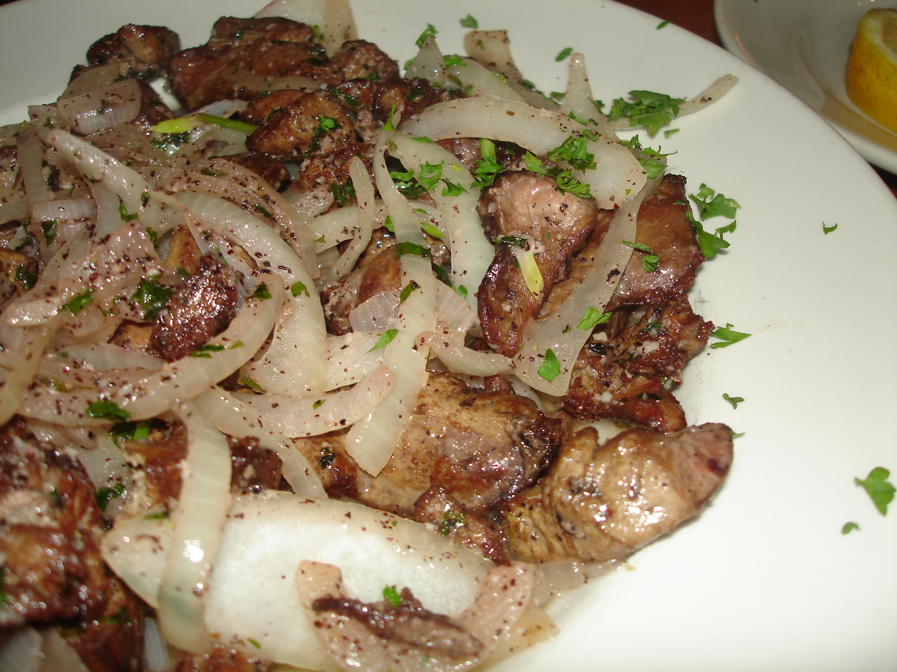 Lamb liver and heart, the base of Greek Easter offal dishes