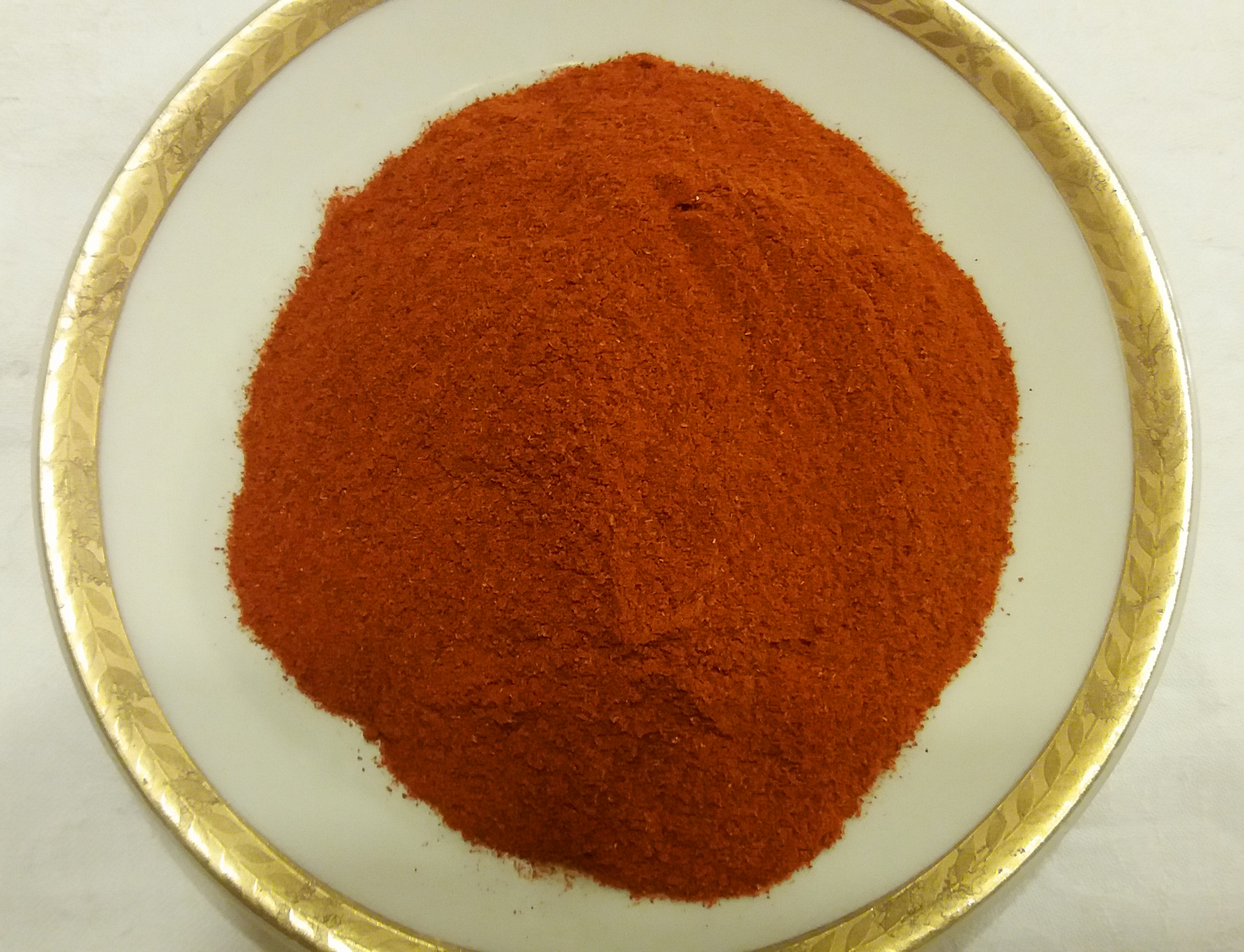 Sweet and hot paprika, ground from northern Greek red peppers