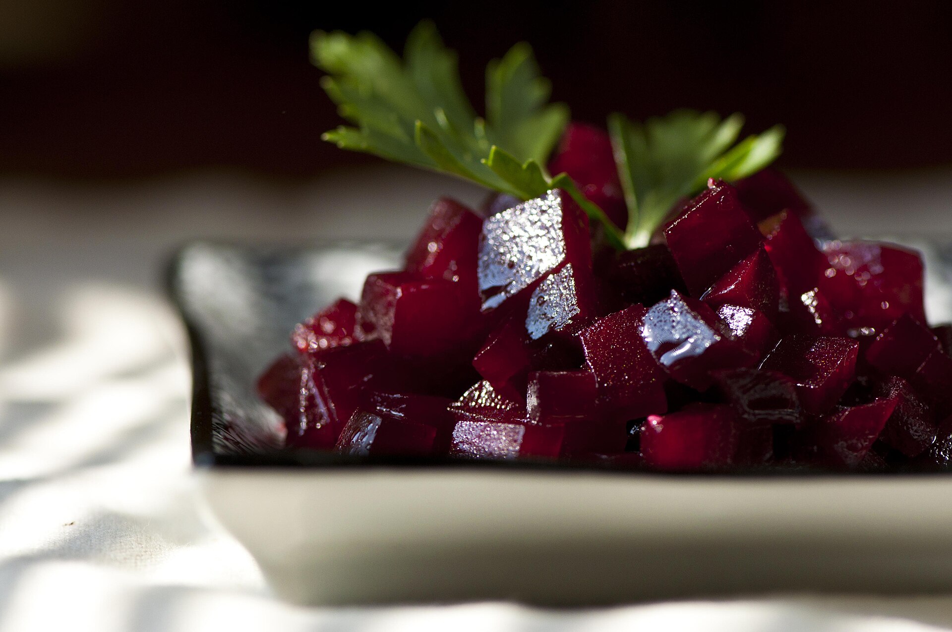 Greek pantzarosalata beetroot salad with garlic yogurt